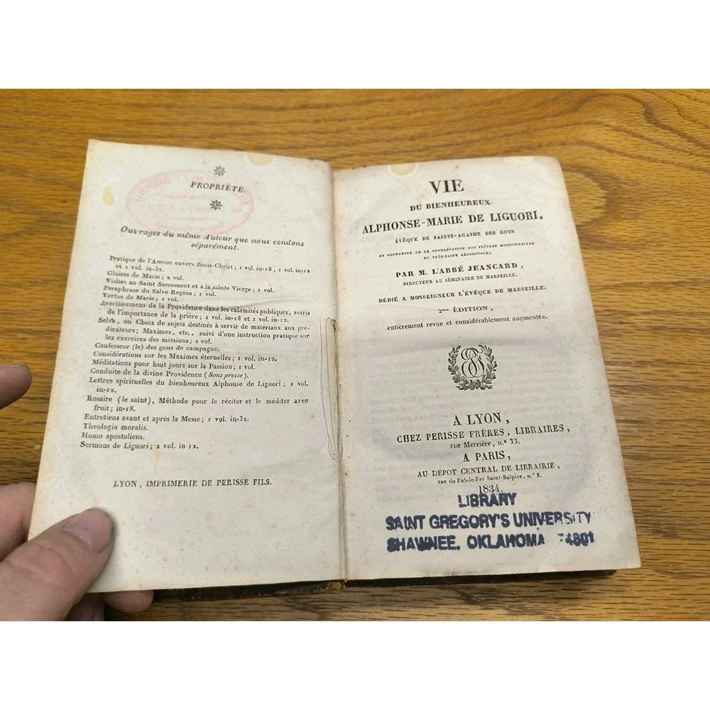 Vie du Bienheureux Alphonse-Marie de‎ Liguori 1834